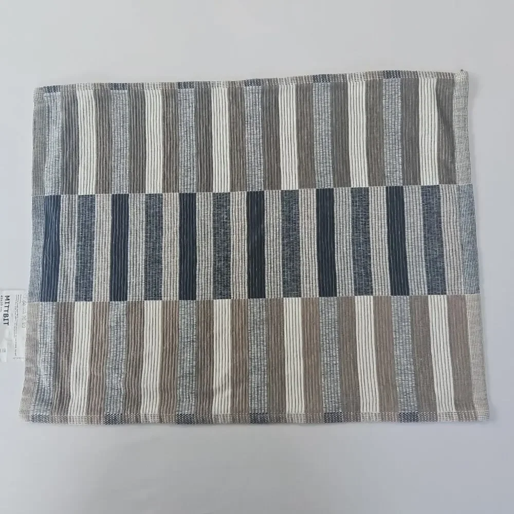 IKEA Mittbit Striped Geometric Natural Cotton 18 x‎ 14 PLACEMAT